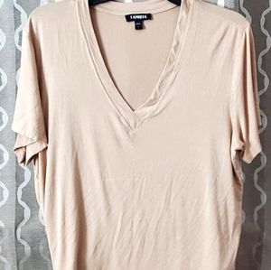 Express crop top sz Large tan colored